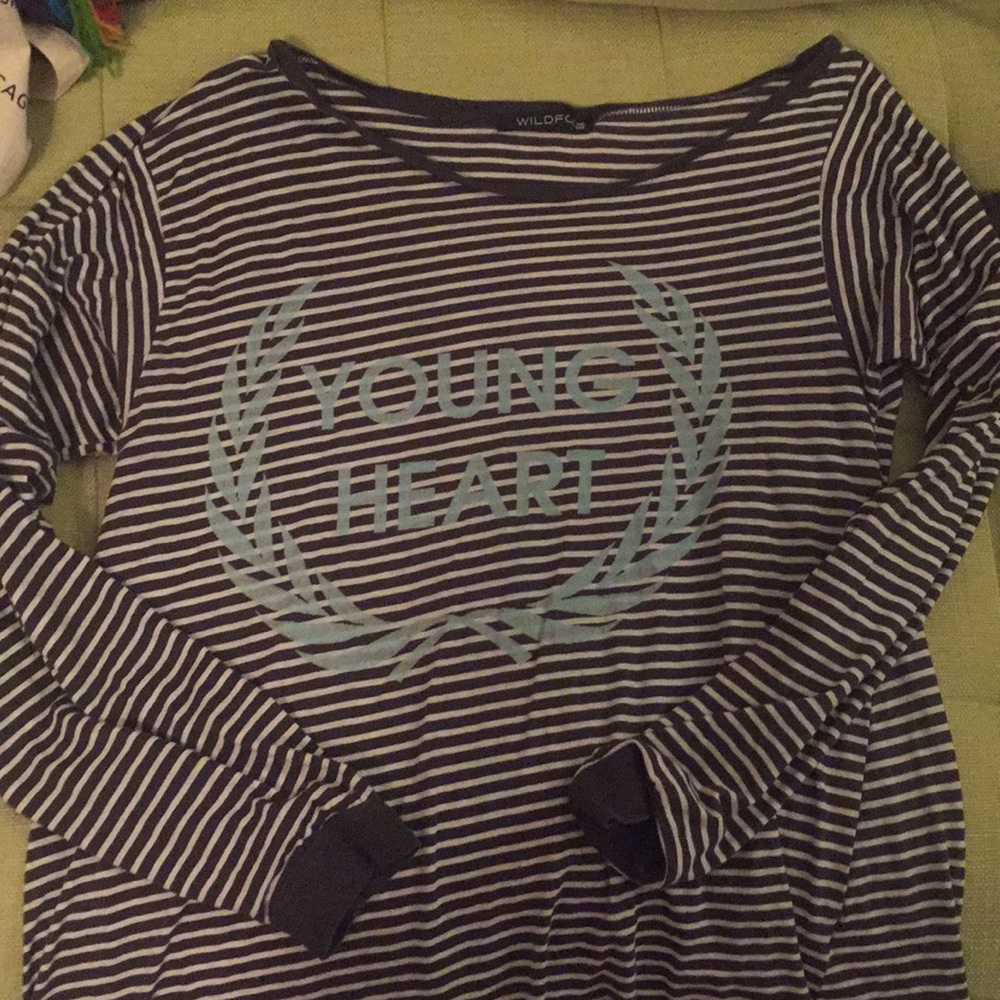 Wildfox Young Heart Long Sleeve Tee